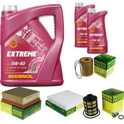 MANN Inspektionspaket 7 L MANNOL Extreme 5W-40 für Fiat Sedici 1.9 D Multijet