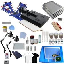 3 Color Silk Screen Printing Kit Machine with Flash Dryer DIY Material Tools New