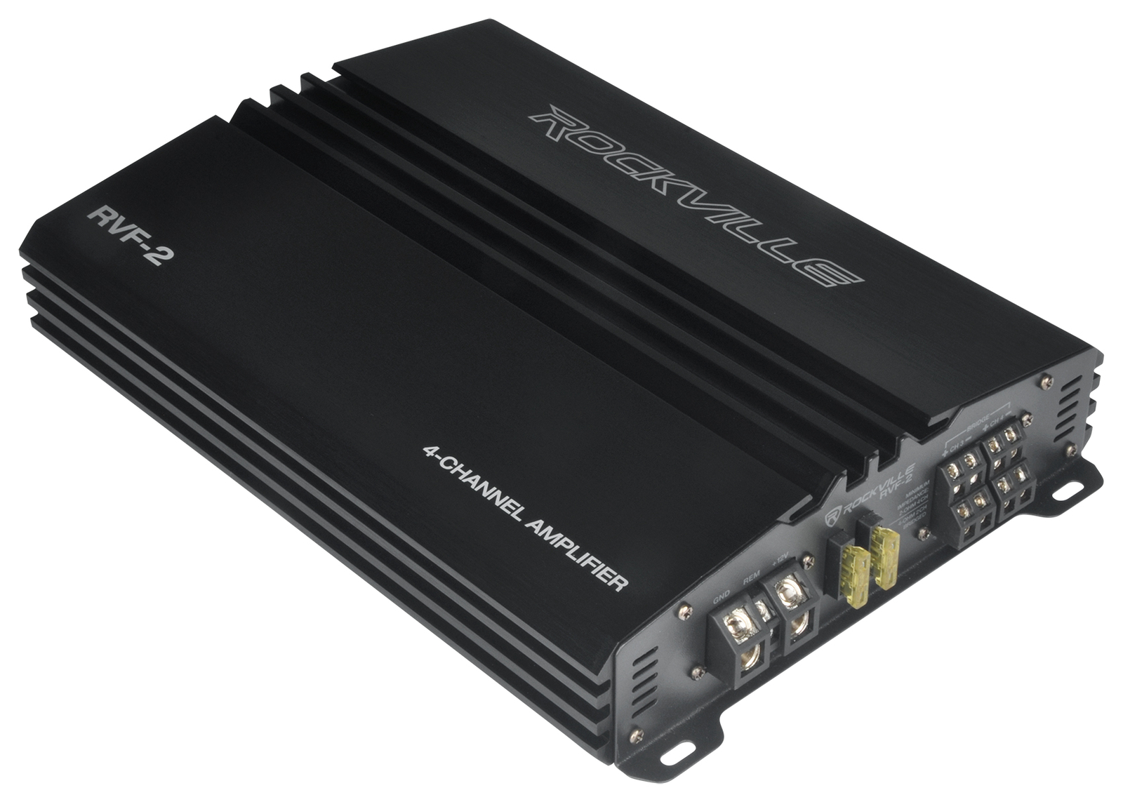 Rockville RVF-2 1200 Вт Пиковый 300 Вт CEA RMS 4-канальный автомобильный усилитель Комплект проводов усилителя