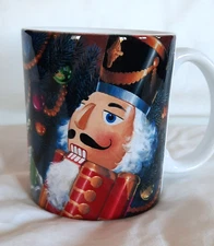 Celestial Seasonings Nutcracker Christmas Coffee Tea Mug 2013 Ribbon Candy