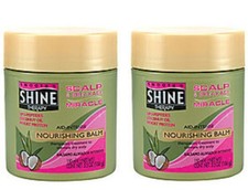 2 SMOOTH N SHINE MIRACLE BALM ALLEVE DRY SCALP COCONUT OIL FREE SHIPPING US RARE