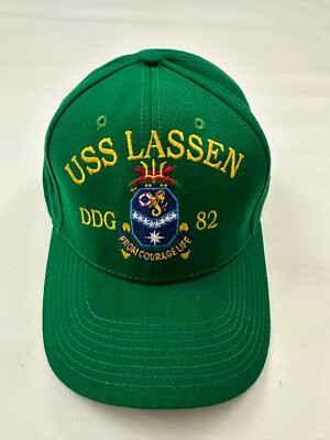 The Corps USS Lassen DDG 82 Safety First Green Baseball Cap Hat One Size