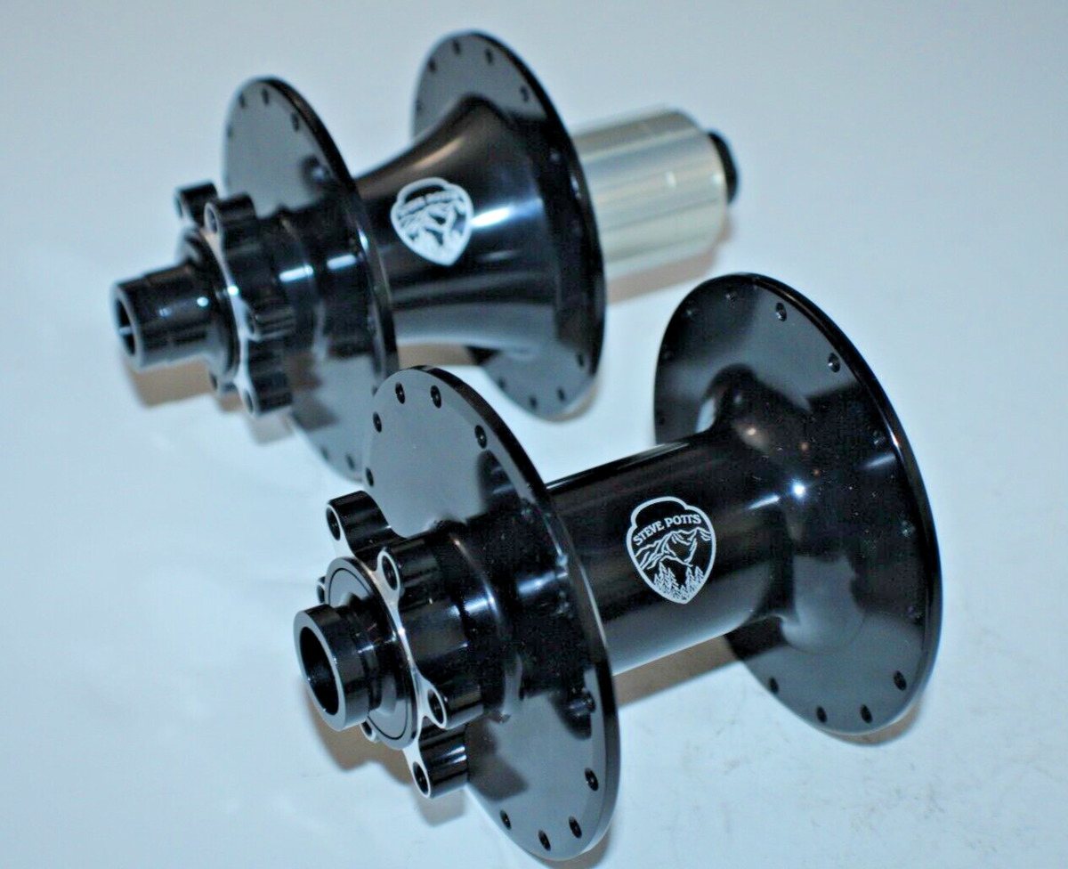 Steve Potts Bicycle Hubset 6 Bolt Disc MTB 32H 12mm Thru Axle
