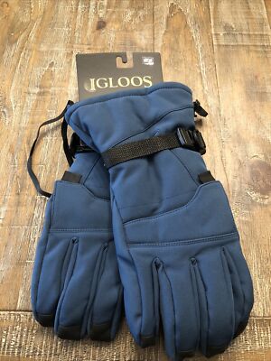 Igloos Men's Insulated Ski Gloves Blue M/L