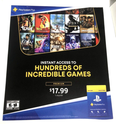 Sony Playstation Plus Game Promo 2023 Store Advertisement Magnet Sign Poster