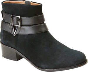 vionic black suede booties