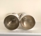 Vintage Pair of Silver Tone Ringed Chalices Wine w/box Made In India - NEW 1998 — photo 5