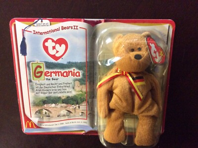 Vintage Germania McDonalds International Ty Beanie Babie NEW w/ Box & Tag Errors