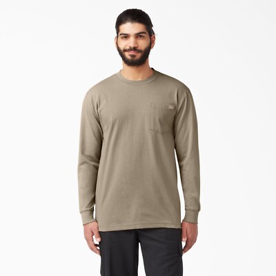 Dickies Long Sleeve Heavyweight Pocket Dickies Pocket T WL450, Desert  Sand - Main Image