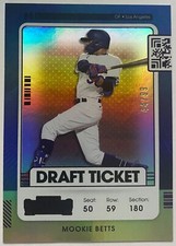  2021 Panini Contenders Draft Ticket Purple #19 Mookie Betts #44/99