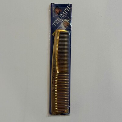 Vintage TRIUMPH Comb Antistatic Gold Hair Styling Comb Made in Germany 4208
