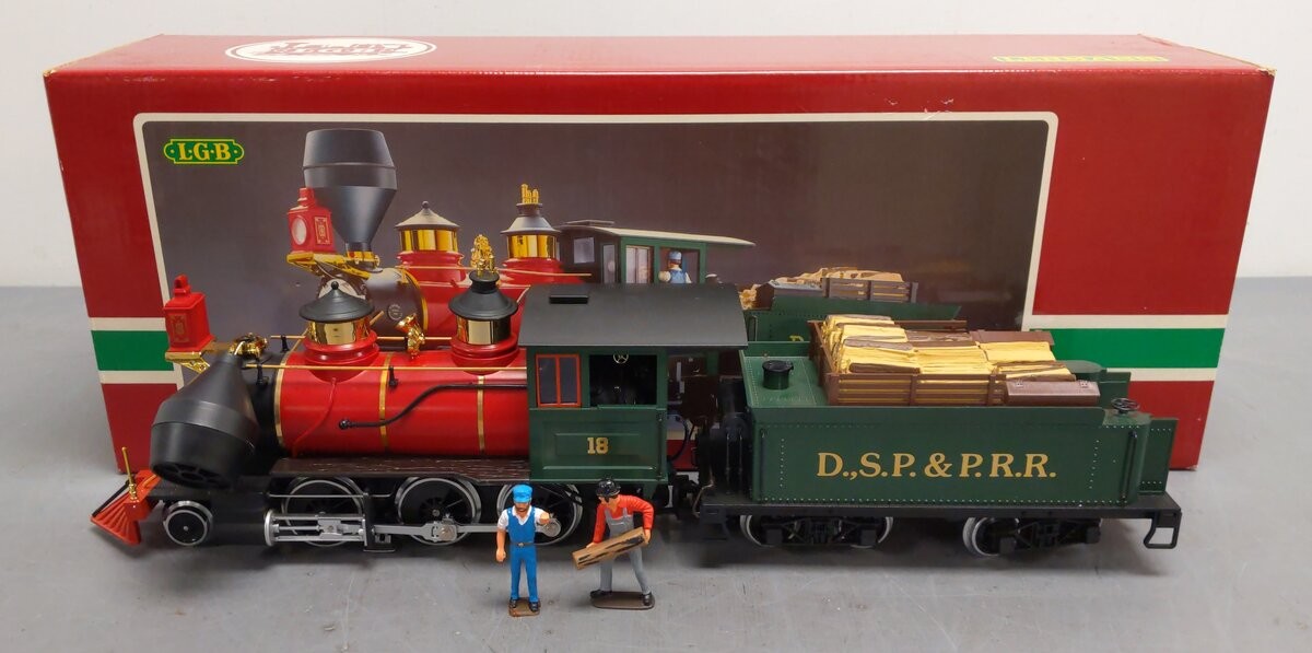 Locomotive Vapeur LGB 2018 D Echelle G - 2-6-0 + Tender DSP PRR