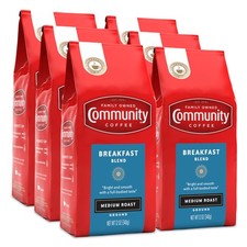 Community Coffee Breakfast Blend Ground Coffee, Medium Roast, 12 Ounce Pack of 6 8.66 per pound