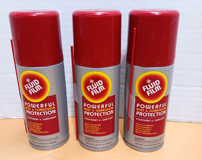 Rust & Corrosion Protection - Fluid Film - 2.25 oz Size Cans - QTY 3 - NEW