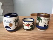 Set 3 Handmade Mexico Coffee Mugs Ceramic Pto...