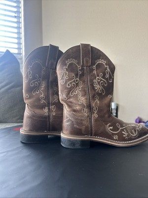 SMOKY MOUNTAIN BOOTS Girls' Marilyn 3845 Western Distressed Leather Boots, Sizes