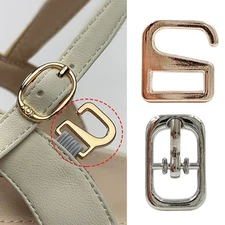Silver Metal Shoe Hook Buckle Replacement Set of 10pcs For Shoe Repair