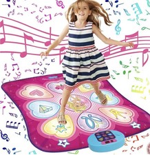 "Estera de baile SUNLIN ritmo paso a paso alfombrilla LED música niños rosa nueva en caja 35"" x 36"""