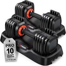 Adjustable Dumbbells Set of 2 1-Sec Adjustable Weights Dumbbells Set