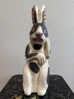 Vintage Bali Indonesia Folk Art Carved wood Hand Painted Rabbit Figurine — photo 2