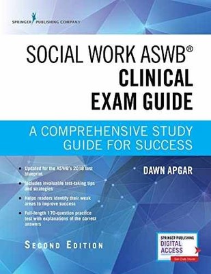Social Work ASWB Clinical Exam - Paperback, by Apgar PhD LSW - Very Good c