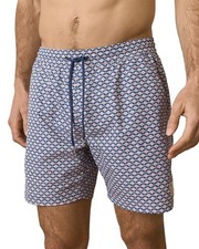 Marine Layer 6" Lined Sport Swim Shorts Men XXL Japanese Wave Print Drawstring