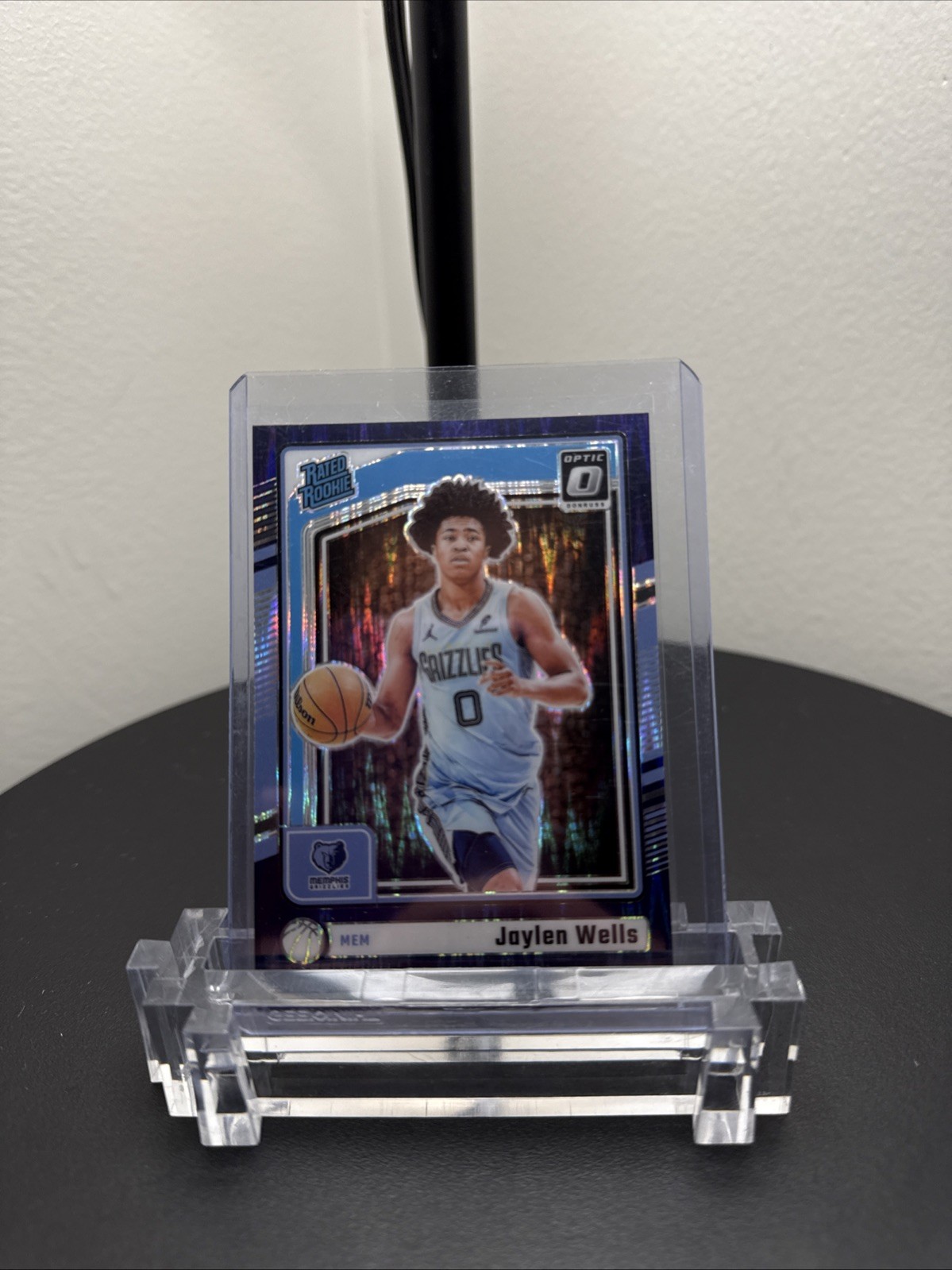 2024-25 Panini Donruss Optic - Rated Rookie Jaylen Wells #252 Purple Shock Prizm