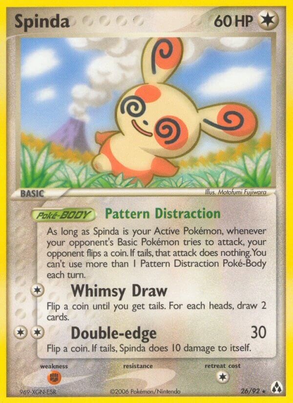 Spinda 26/92 Rare Legend Maker Pokémon Card