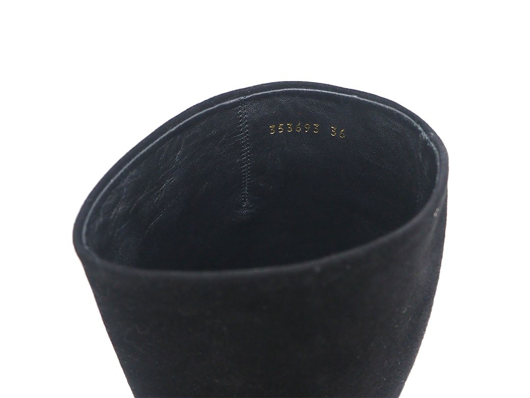 GUCCI Women's Long Stiletto Heels Suede Size:36/JP:23 Black 141219K Authentic thumbnail 9