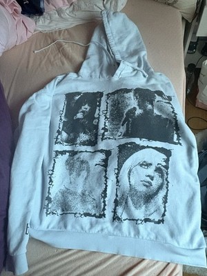 Billie Eilish Hoodie Kapuzenpullover blau Druckgrafik Baumwolle Unisex XL