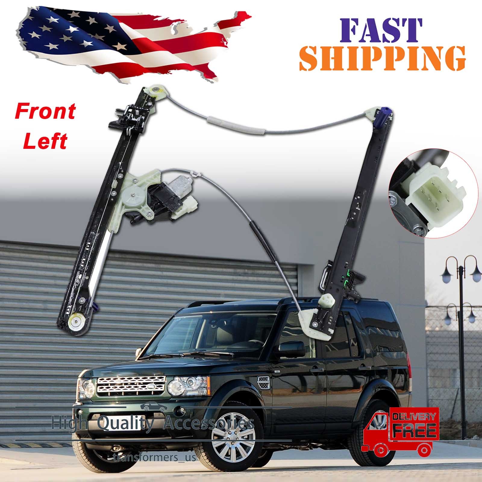 Front Left Power Window Regulator W/Motor for Land Rover Discovery L462 2017-20