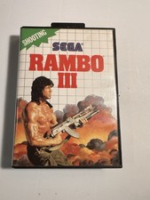 Sega Master System 1986 - Rambo 3 w/ Box & Manual (Works)