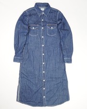 Lee Women's Dress Shirt S Blue Denim