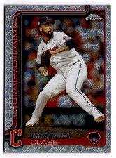 2025 Topps Chrome - Emmanuel Clase #135 Logo-Fractor  Cleveland Guardians