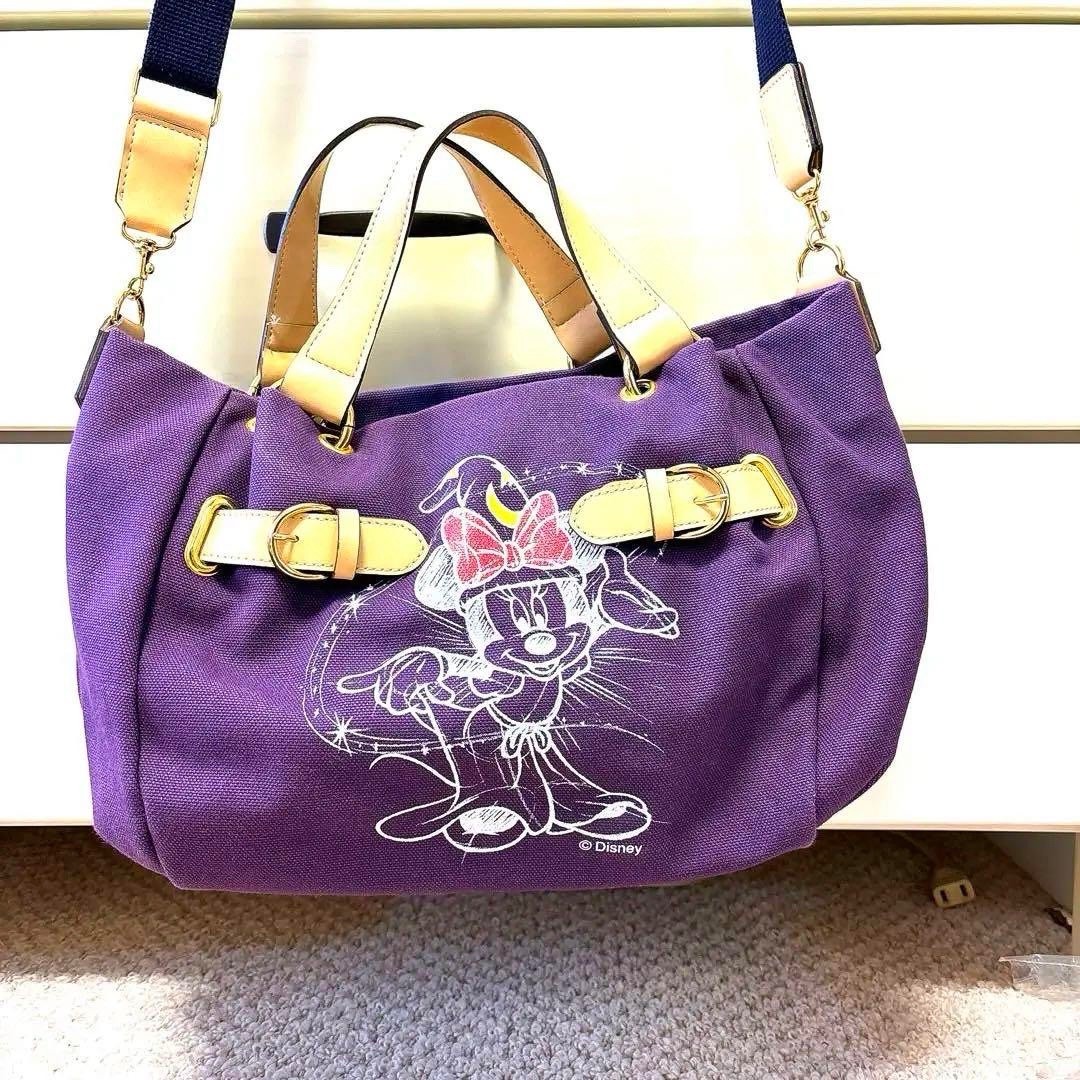 Como nuevo Disney FANTASIA Minnie × Samantha Thavasa bolso de hombro de lona ...