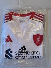 Liverpool FC 2024-25 White Shirt Men  s Size L UK Sizing New with Tags NWT