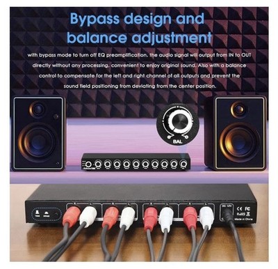 Douk Audio & Nobsound 9-Band Stereo EQ Preamp HiFi Equalizer Audio
