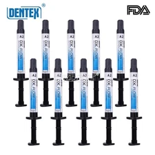 Dentex Dental Light Cure Flowable Composite Resin Tooth Shade A2 Medium Flow