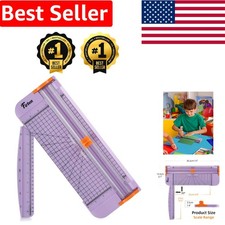 Portable Light Purple Paper Trimmer - 12 Inch Titanium for Scrapbooking and More