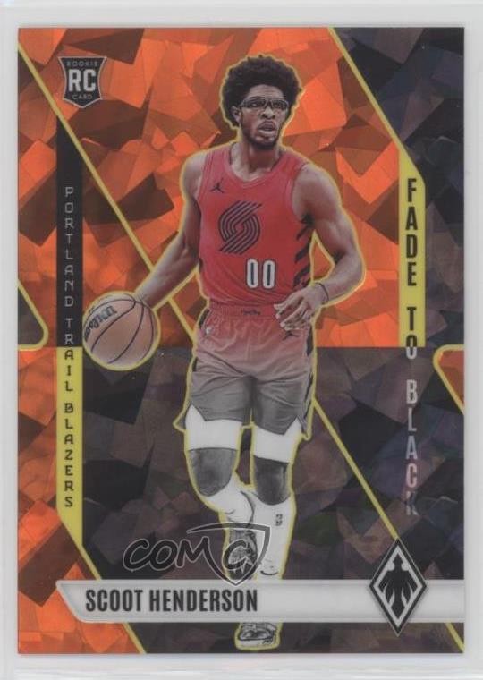 2023 Panini Phoenix Fade to Black Orange Ice /249 Scoot Henderson Rookie RC n0c