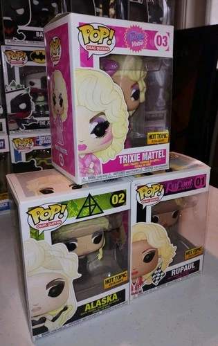 Funko Pop! Vinyl Drag Queens Trixie Mattel Alaska RuPaul Hot Topic Exclusive Set