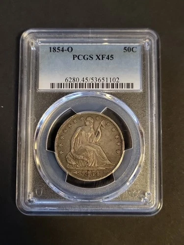 1854-O PCGS XF45 Liberty Seated Half Dollar 50C