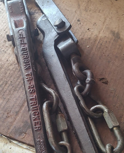 Durbin TR-2S-TRUCKER Chain Load Binder Lever Type w/ Hooks & Chain