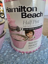Hamilton Beach Half Pint Soft Serve Ice Cream Maker Pink IC05 Model 68551E