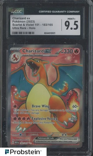 2023 Pokemon MEW EN Ultra Rare #183 Charizard ex CGC 9.5 MINT+