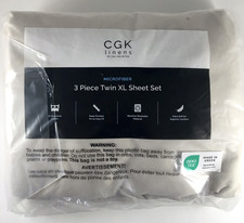 CGK Linens New 3 Piece XL Twin Sheet Set Wheat Wraparound Elastic Deep Pockets