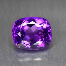 4.78Ct Cushion_Lovely Unheated AAA+ Vivid Purple Amethyst _Bolivia