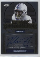 2021 Sage Premier Draft Peak Performance Gold 8/10 Khalil Herbert Auto 0dp1