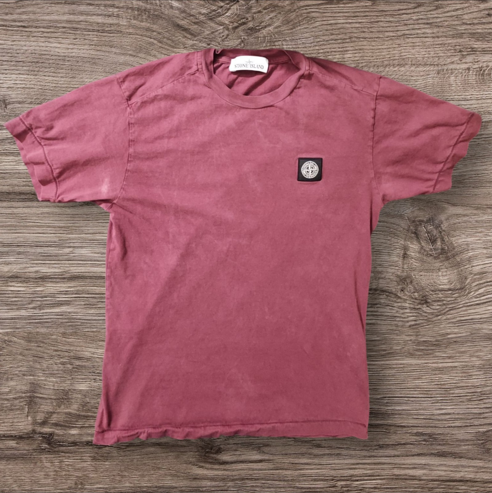 T shirt uomo Stone Island bordeaux taglia small autentica SI20