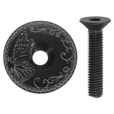 1 1/4" OD Bicycle Headset Stem Top Cap for MTB Bike Black